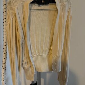 Aritzia Cream Button-Up Women's Sweater